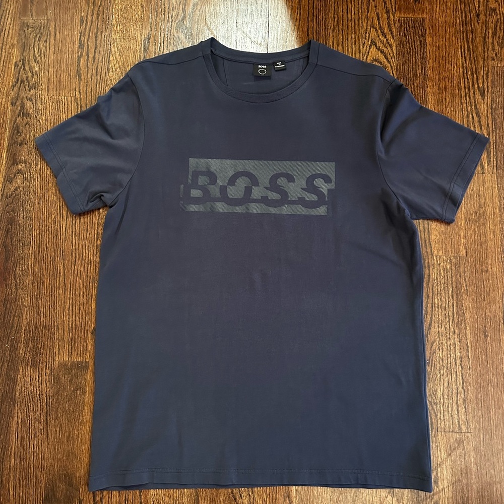 BOSS Men's Navy Graphic Tee